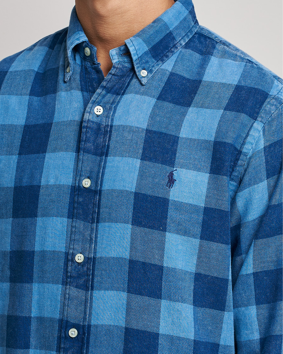Herren | Hemden | Polo Ralph Lauren | Custom Fit Double Faced Checked Shirt Blue/Black
