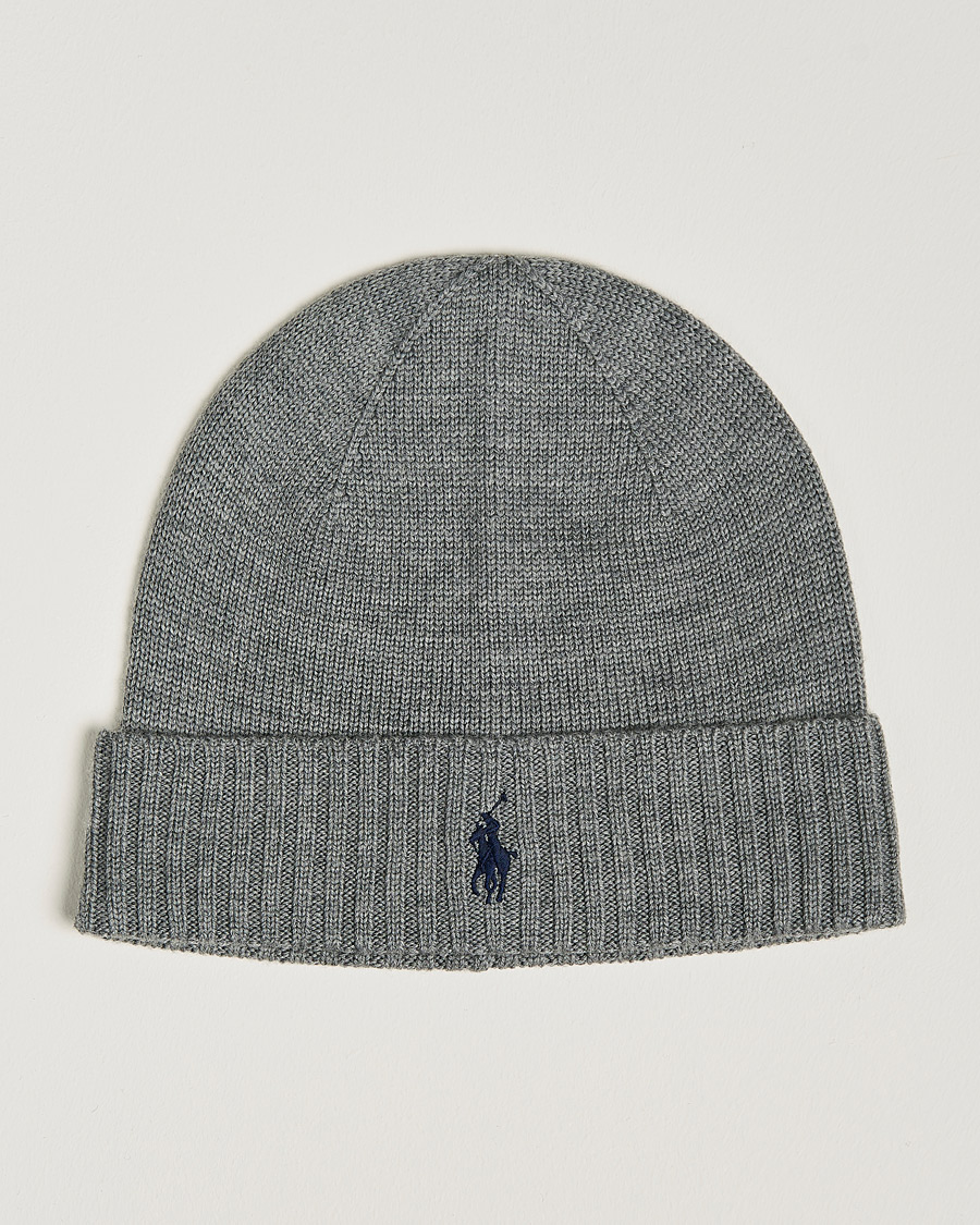 Herren | Mützen | Polo Ralph Lauren | Merino Beanie Fawn Grey Heather