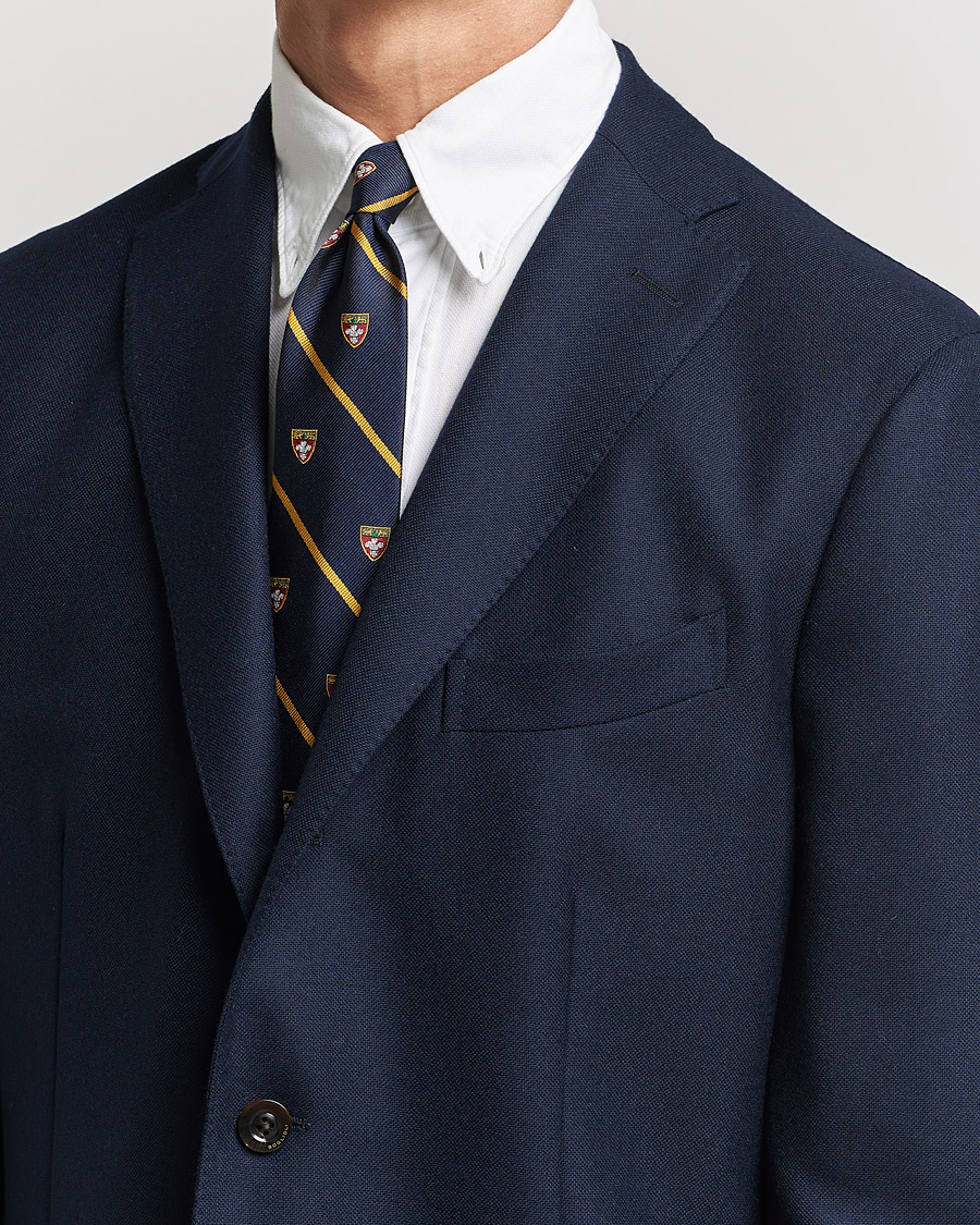 Herren |  | Polo Ralph Lauren | Crest Striped Tie Navy