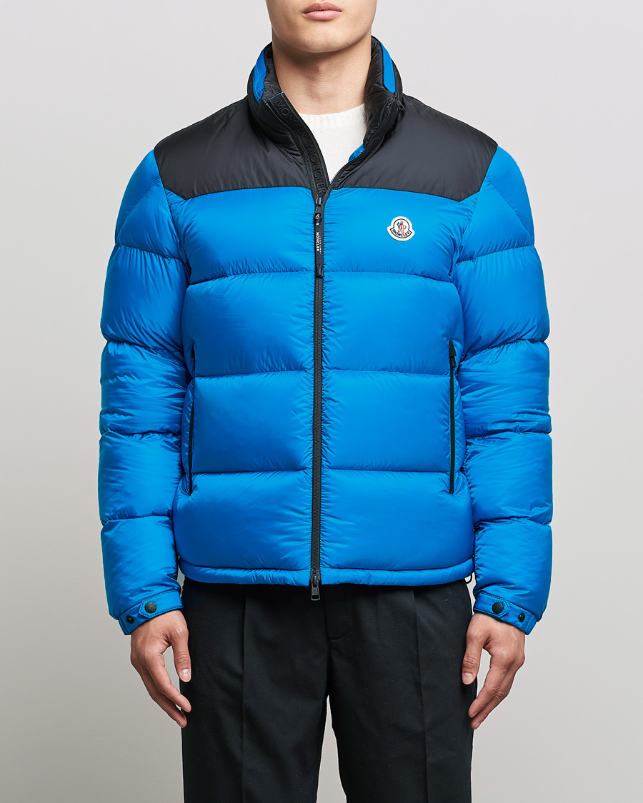Herren | Jacken | Moncler | Peuplier Down Jacket Black/Sky Blue