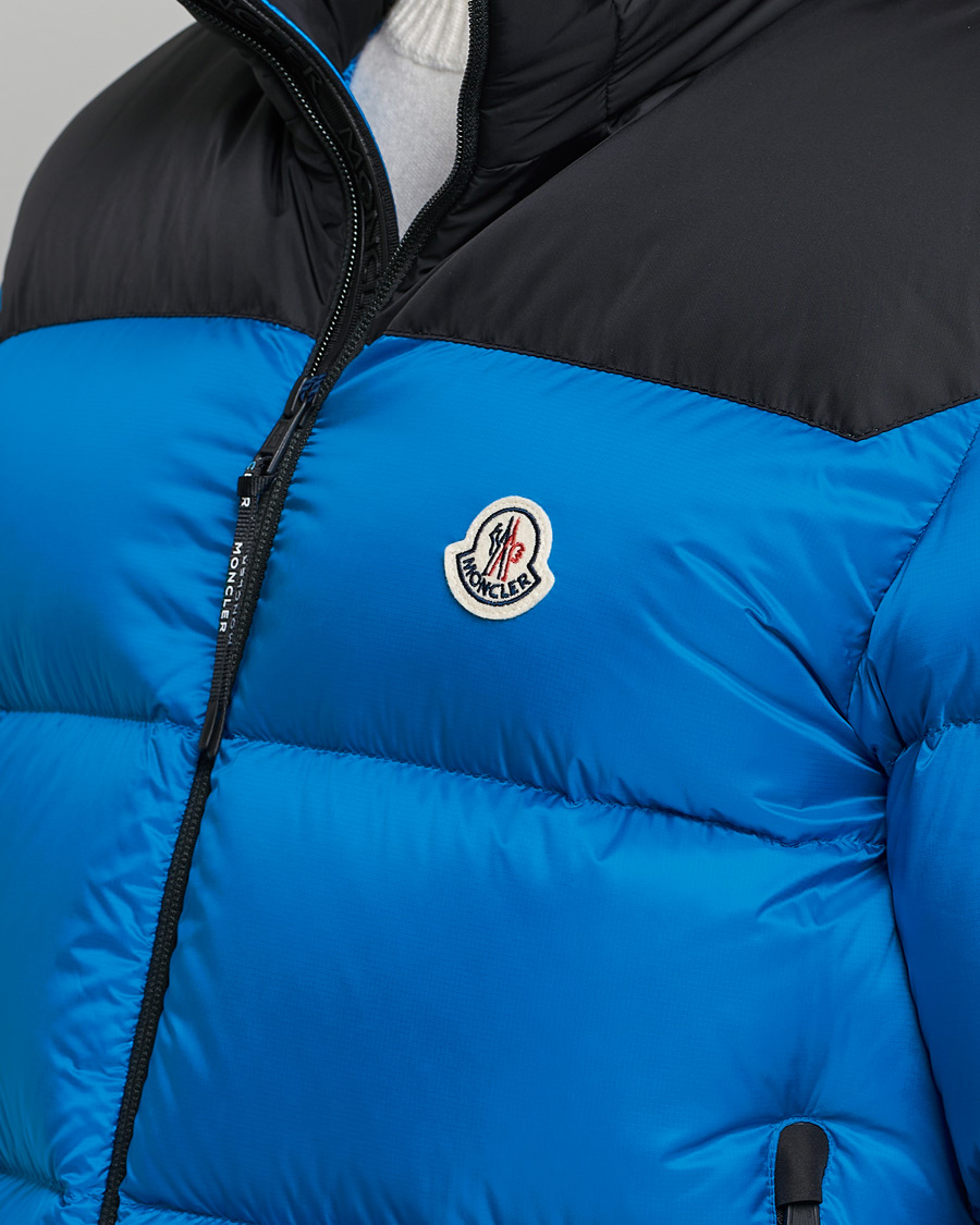 Herren | Jacken | Moncler | Peuplier Down Jacket Black/Sky Blue