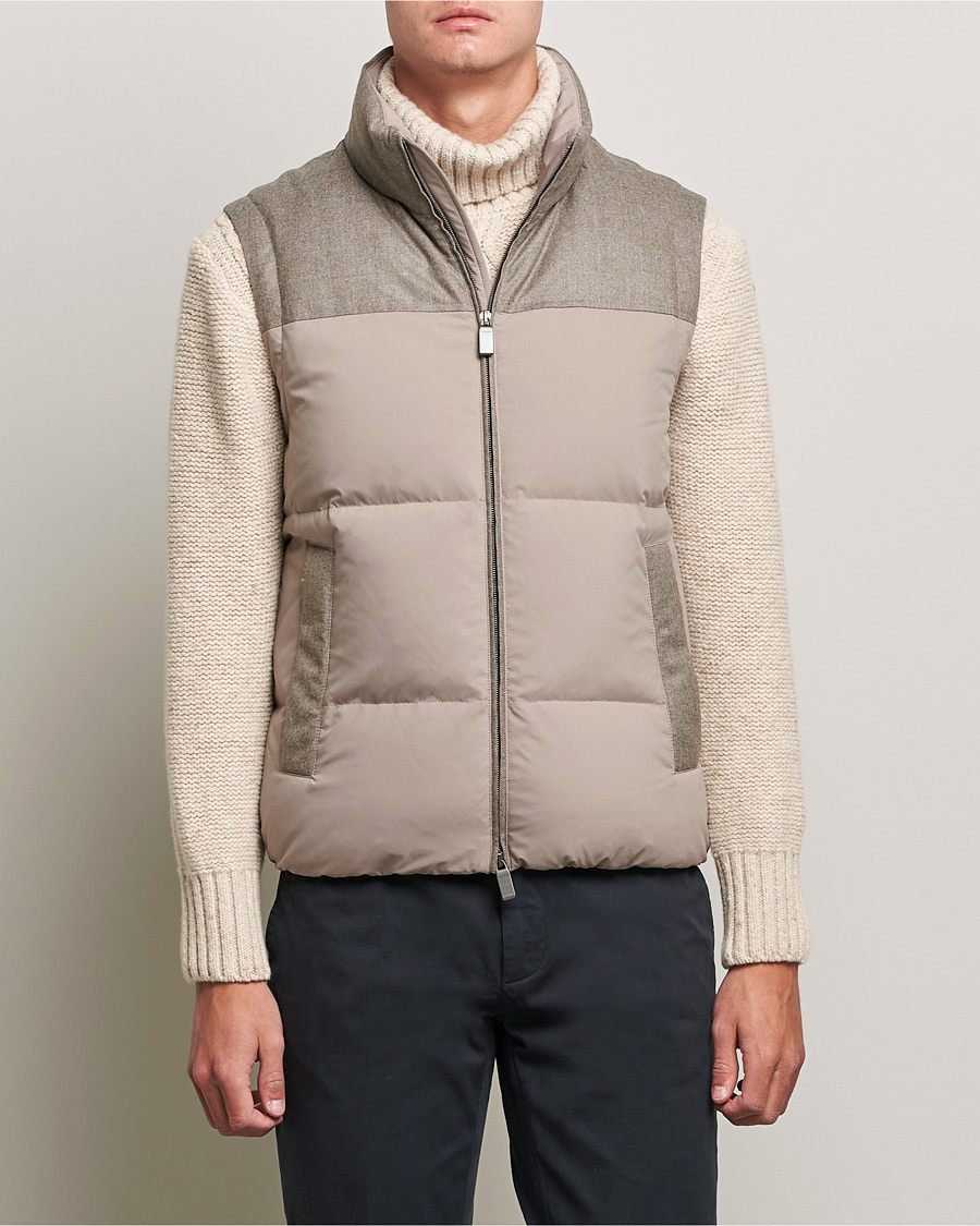 Herren | Jacken | Canali | High Performance Down Vest Beige