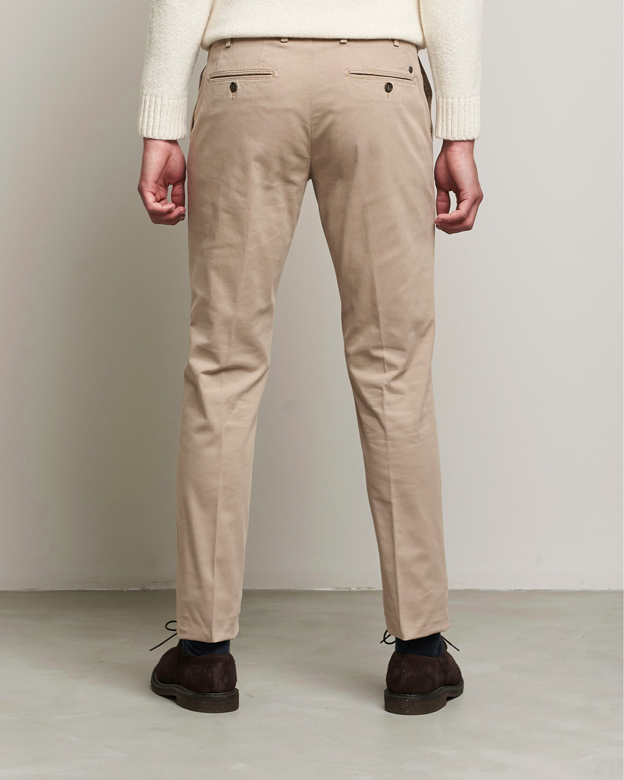Herren | Hosen | Canali | Slim Fit Twill Cotton Chinos Beige