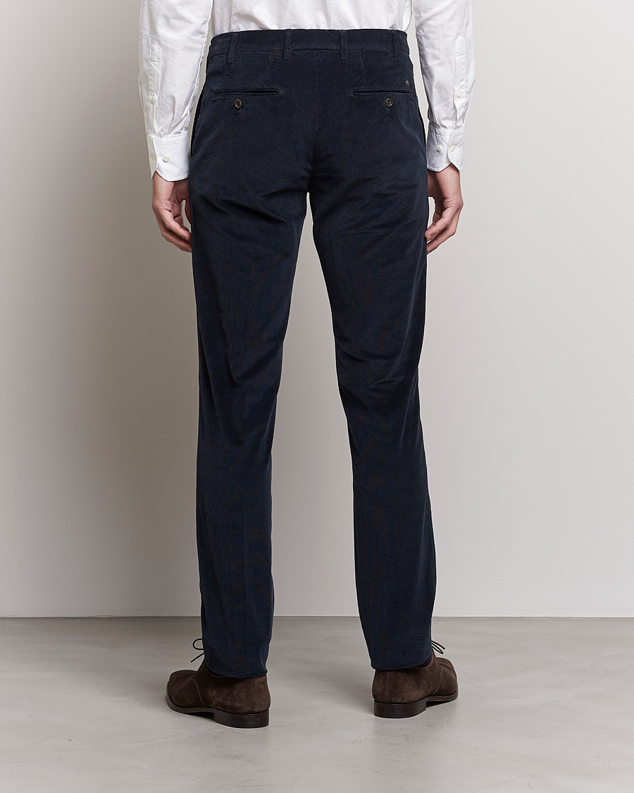 Herren | Hosen | Canali | Slim Fit Corduroy Trousers Navy