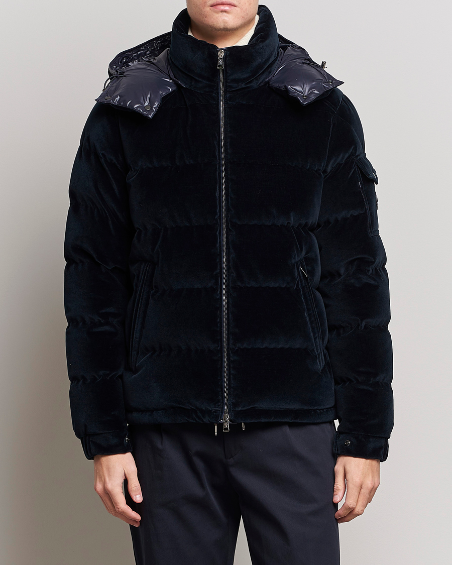 Herren | Jacken | Moncler | Armorique Velvet Down Jacket Navy