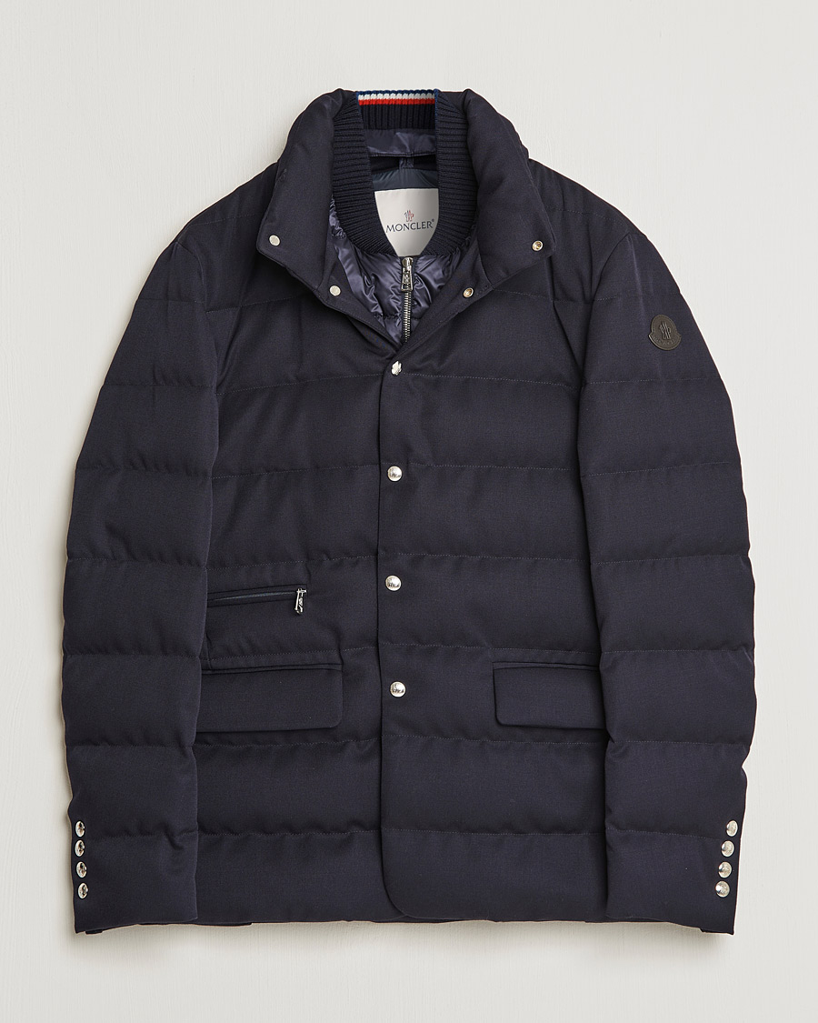 Herren | Jacken | Moncler | Bess Flannel Down Blazer Navy