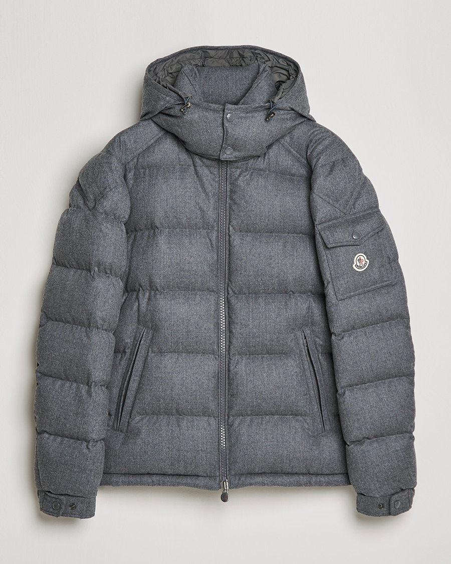 Herren | Jacken | Moncler | Montgenevre Flannel Down Jacket Grey Melange