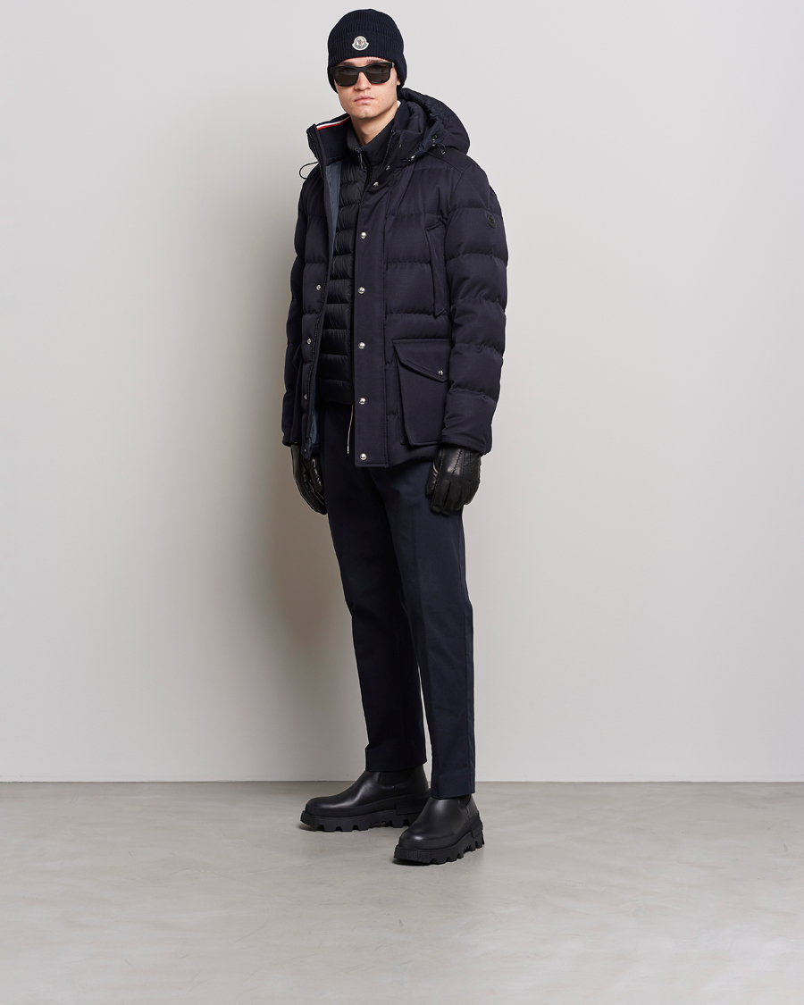 Herren | Jacken | Moncler | Solidage Flannel Down Parka Navy