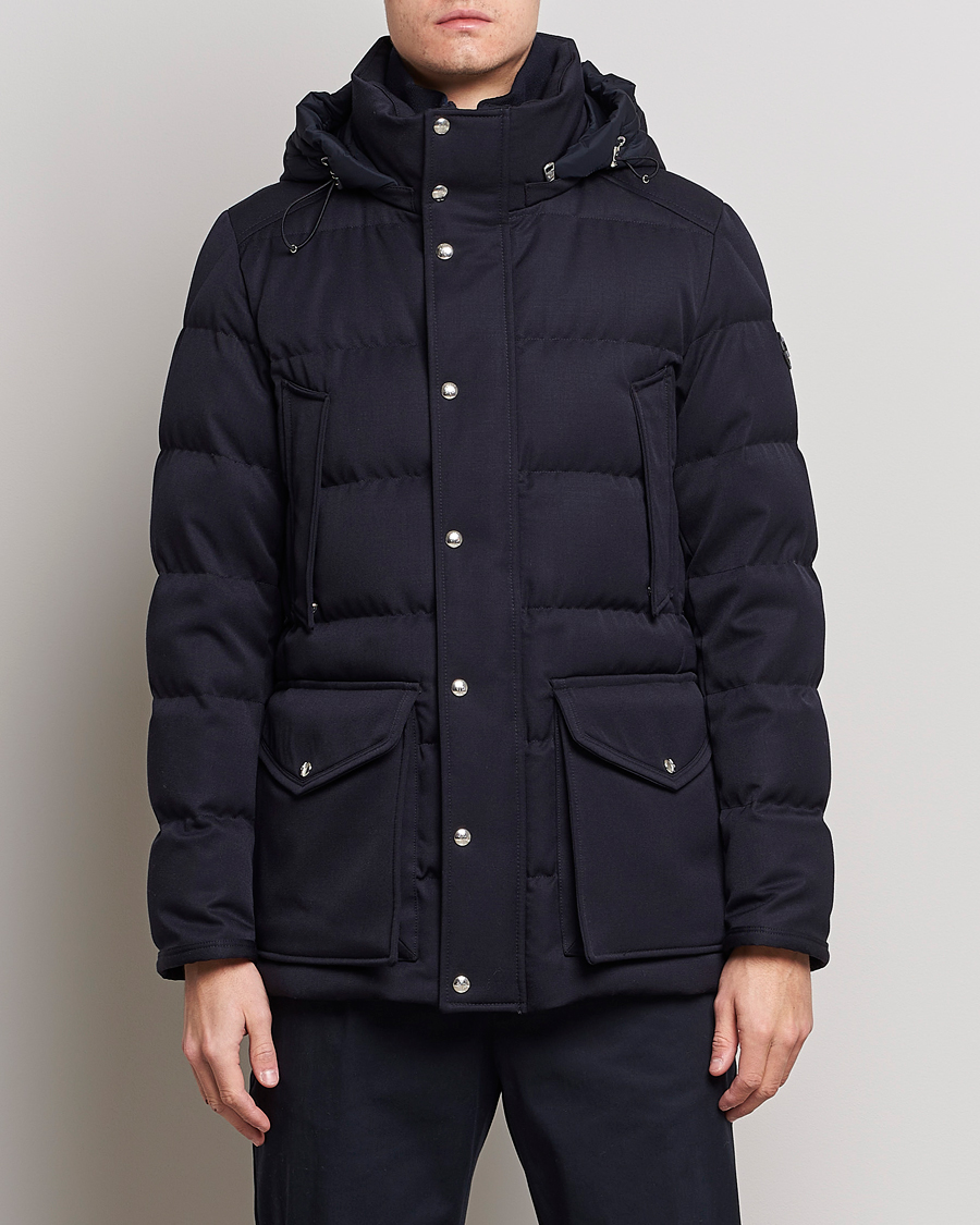 Herren | Jacken | Moncler | Solidage Flannel Down Parka Navy
