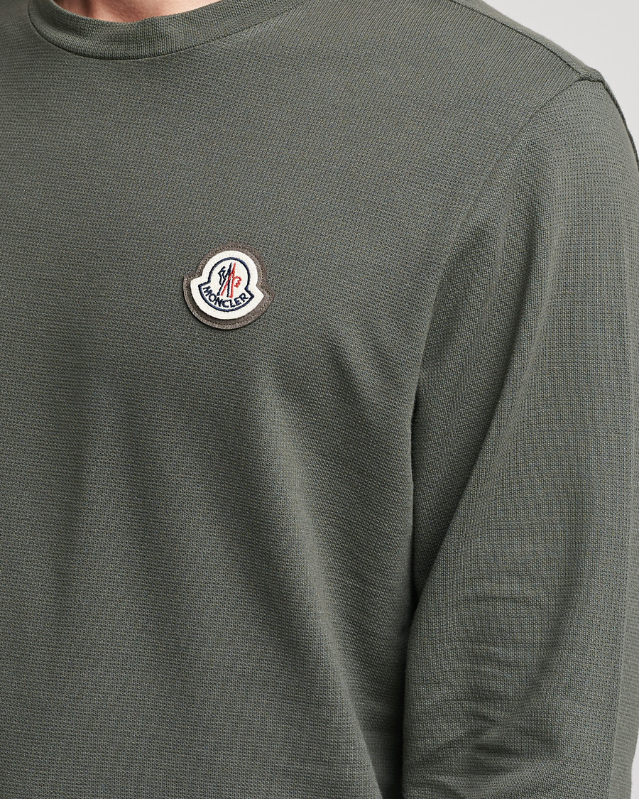 Herren | T-Shirts | Moncler | Long Sleeve Logo Patch T-Shirt Grey