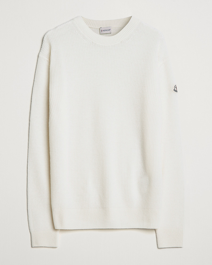 Herren | Pullover | Moncler | Cashmere Crew Neck Sweater White