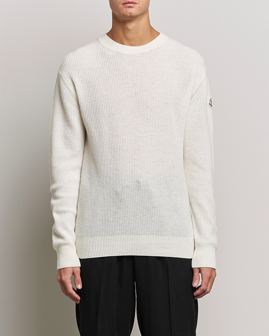 Herren | Pullover | Moncler | Cashmere Crew Neck Sweater White
