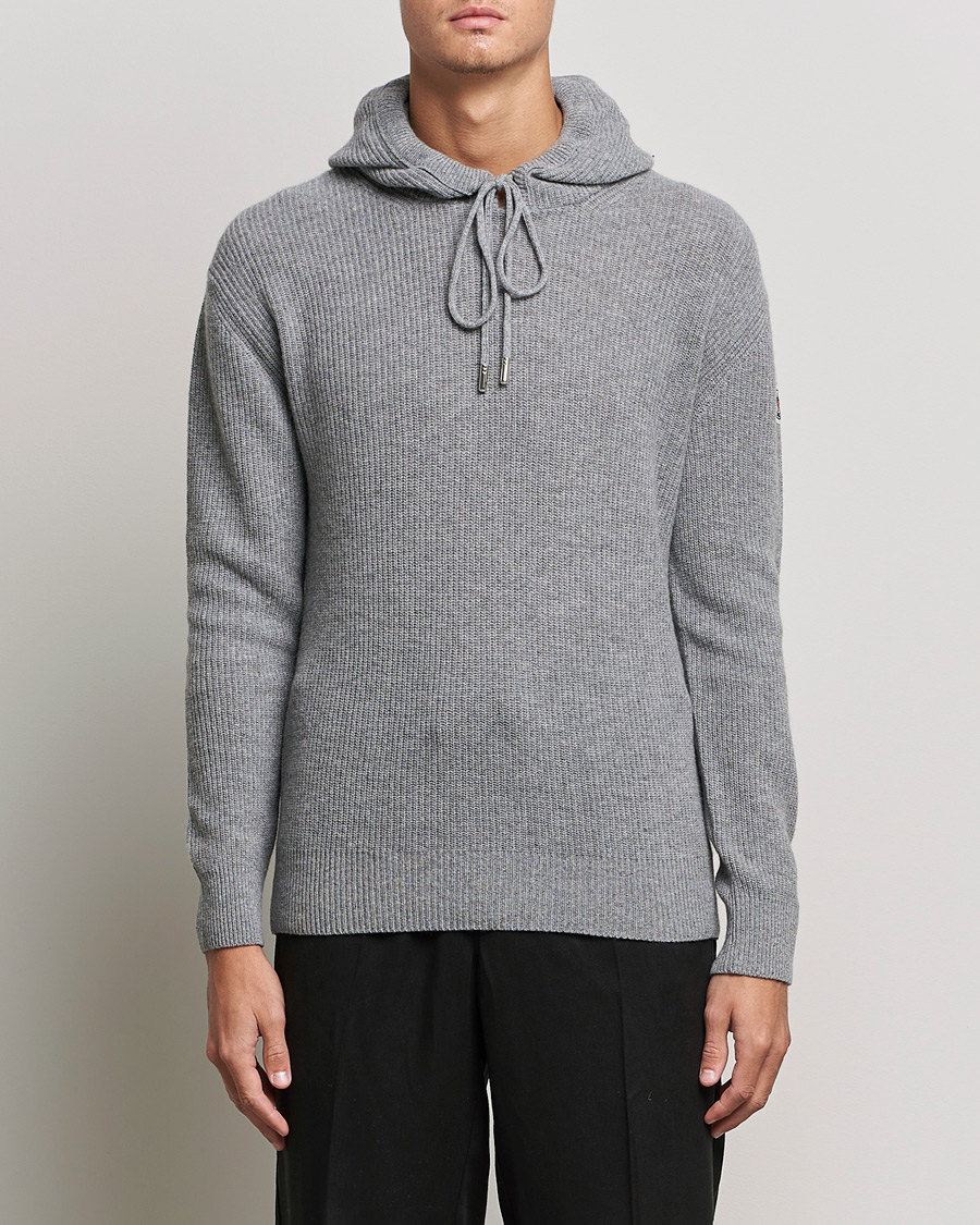Herren | Pullover | Moncler | Cashmere Hoodie Grey Melange