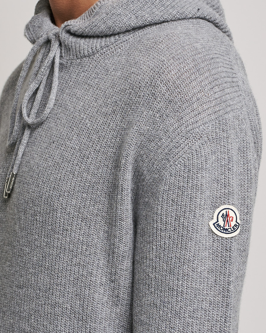 Herren | Pullover | Moncler | Cashmere Hoodie Grey Melange