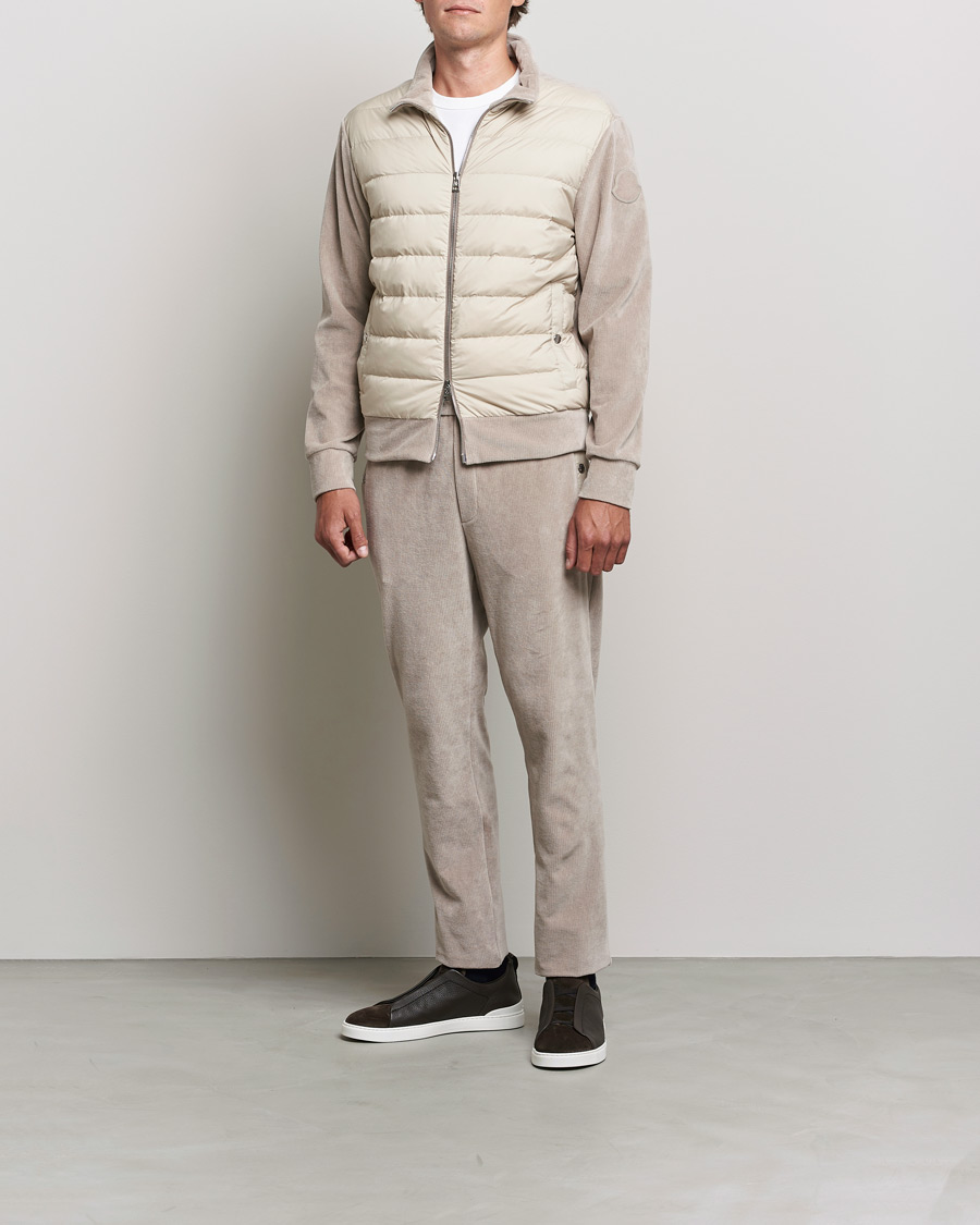 Herren | Pullover | Moncler | Corduroy Zip Cardigan Light Beige