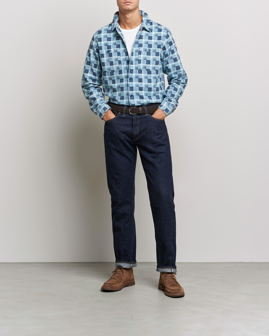 Herren | Hemden | RRL | Universal Camp Shirt Blue Check