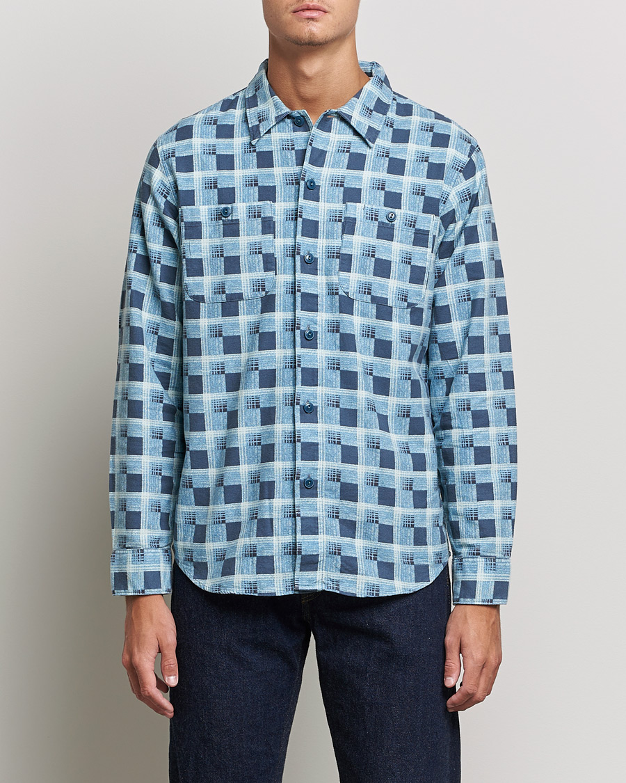Herren | Hemden | RRL | Universal Camp Shirt Blue Check