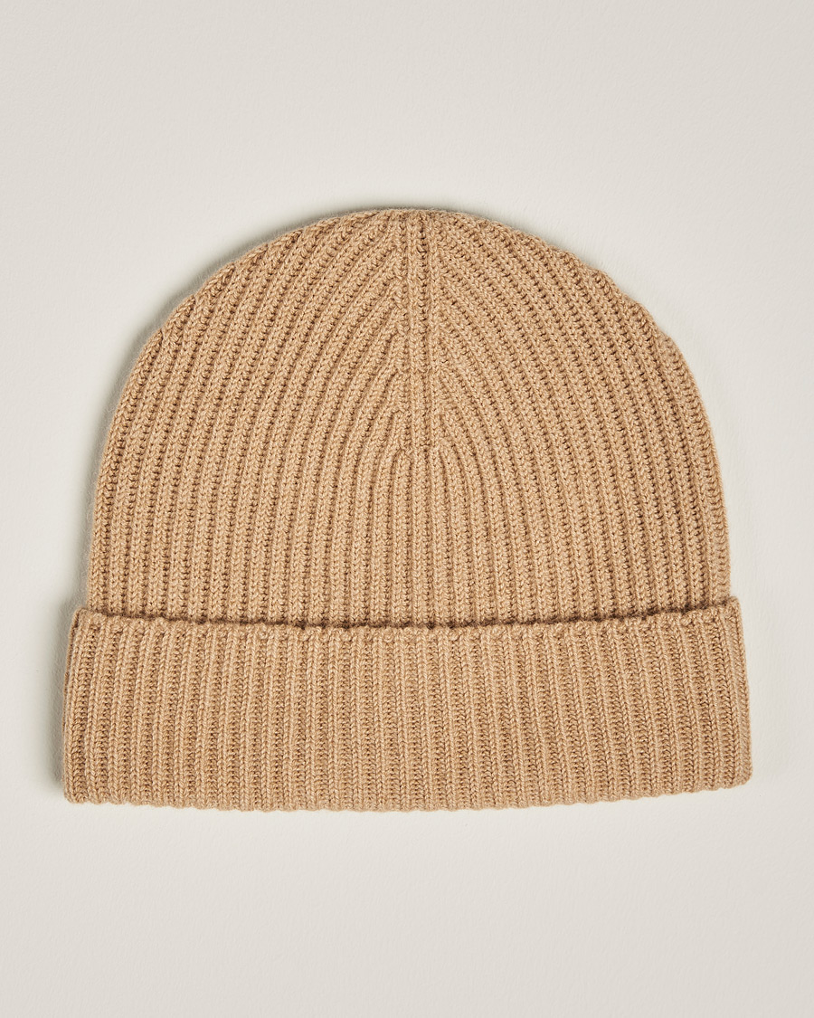 Herren | Johnstons of Elgin Cashmere Ribbed Hat Camel | Johnstons of Elgin | Cashmere Ribbed Hat Camel