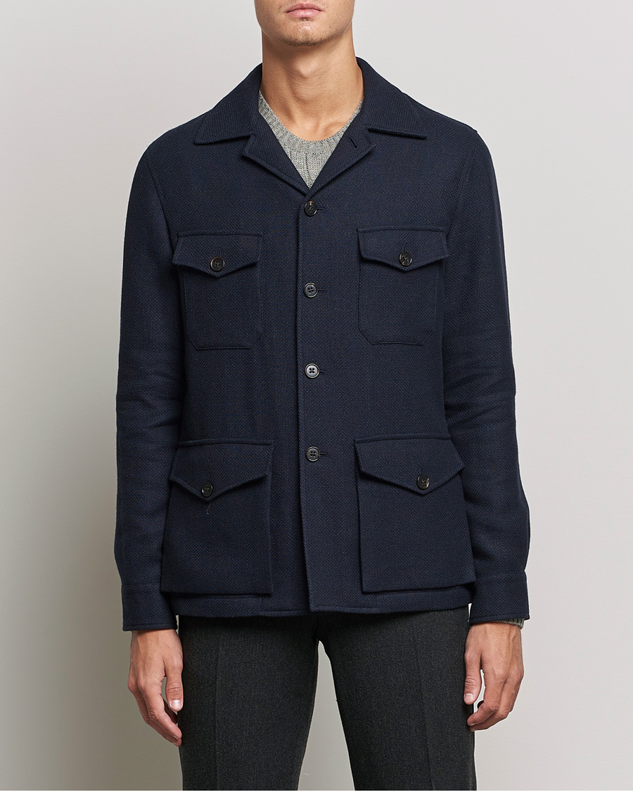 Herren | Jacken | Ralph Lauren Purple Label | Snowden Tweed Field Jacket Navy