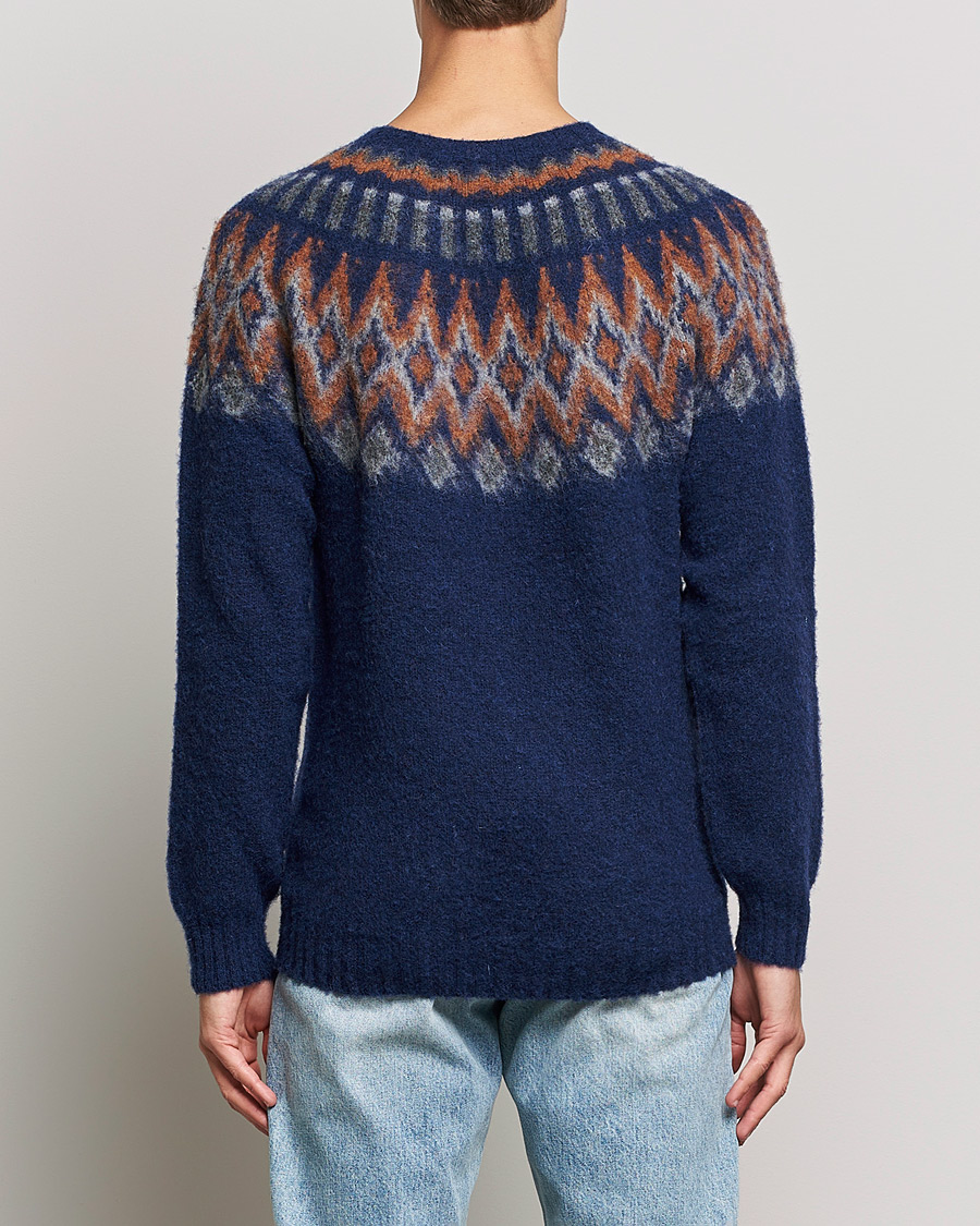 Herren | Pullover | Howlin' | Brushed Wool Fair Isle Crew Sweater Magic Blue