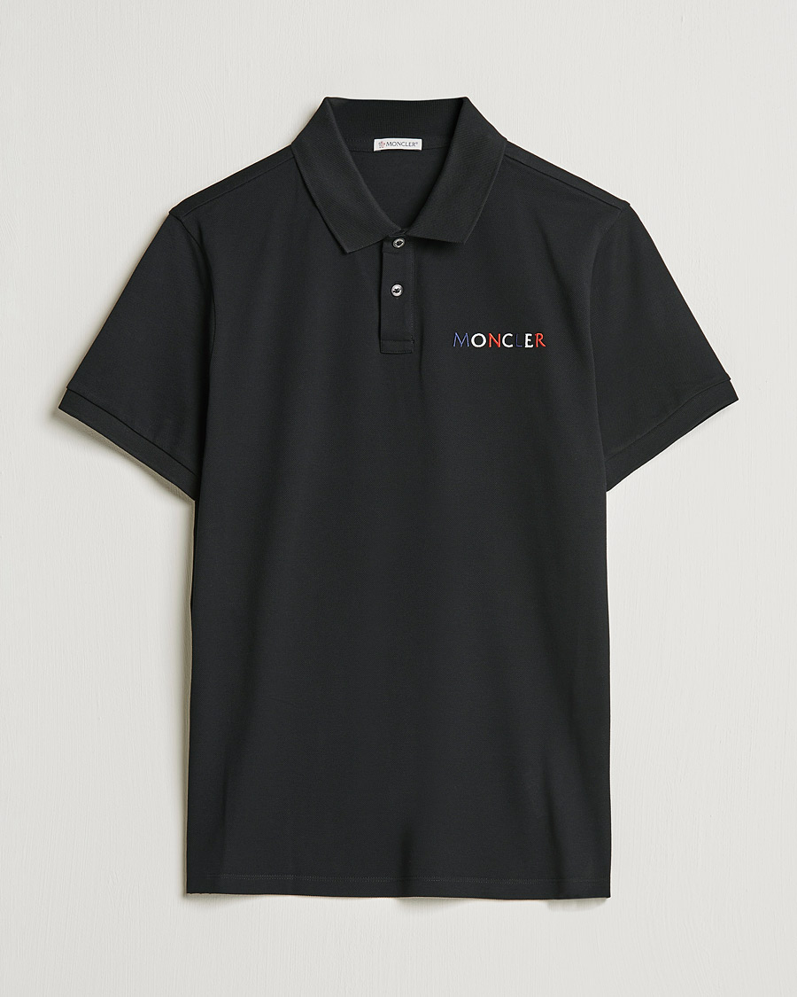 Herren | Poloshirts | Moncler | Logo Rib Polo Black