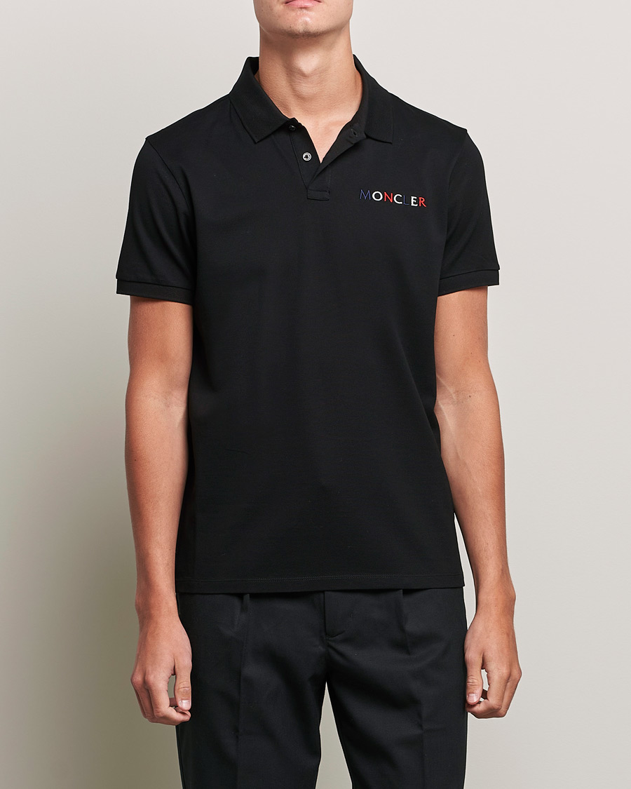 Herren | Poloshirts | Moncler | Logo Rib Polo Black