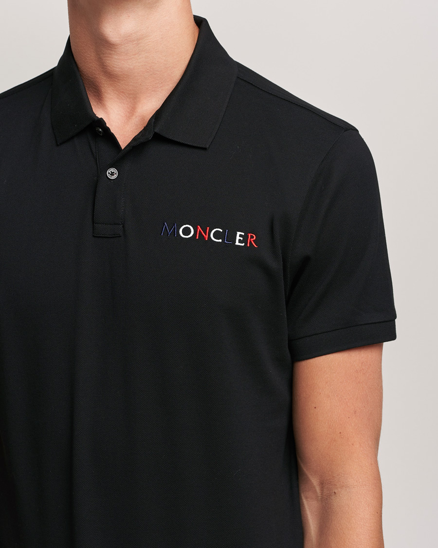Herren | Poloshirts | Moncler | Logo Rib Polo Black