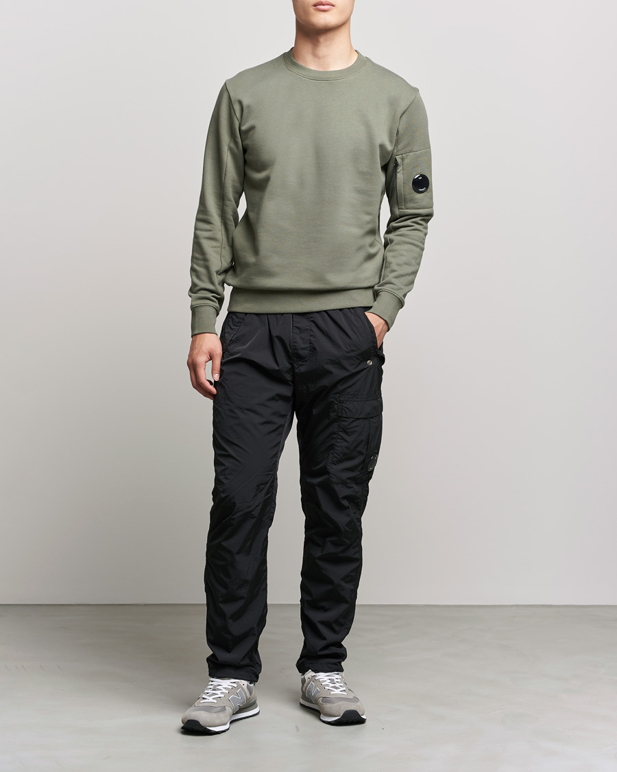 Herren | Pullover | C.P. Company | Diagonal Raised Fleece Lens Sweatshirt Green