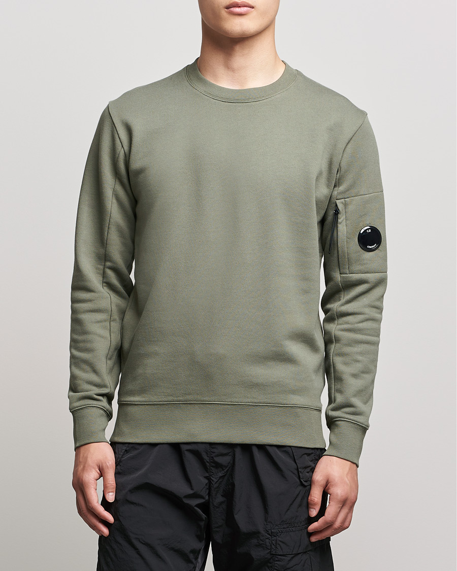 Herren | Pullover | C.P. Company | Diagonal Raised Fleece Lens Sweatshirt Green