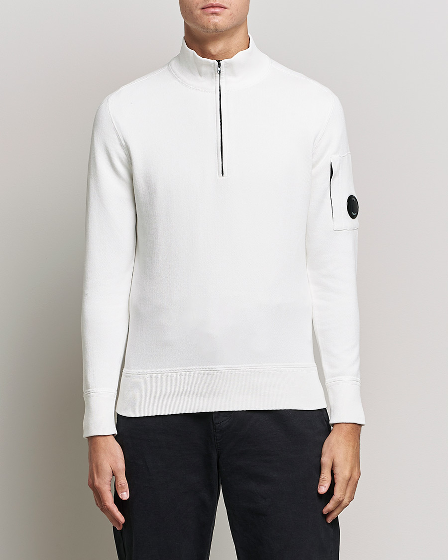 Herren | Pullover | C.P. Company | Knitted Cotton Lens Half Zip White