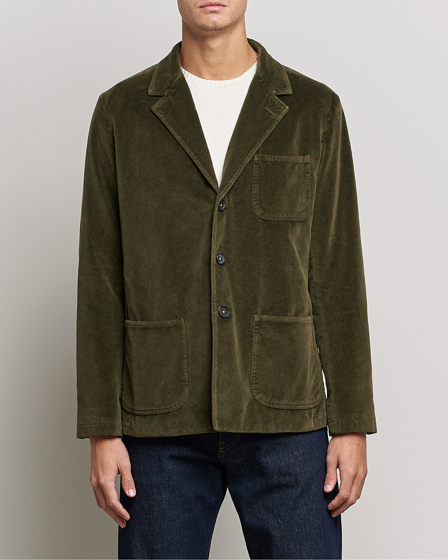 Herren | Sakkos | Massimo Alba | Baglietto Velvet Jacket Military