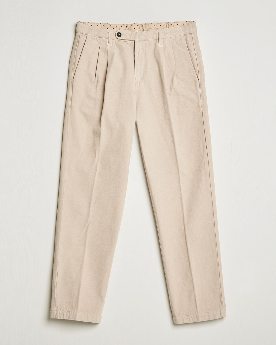 Herren | Hosen | Massimo Alba | Strallo Pleated Chinos Beige