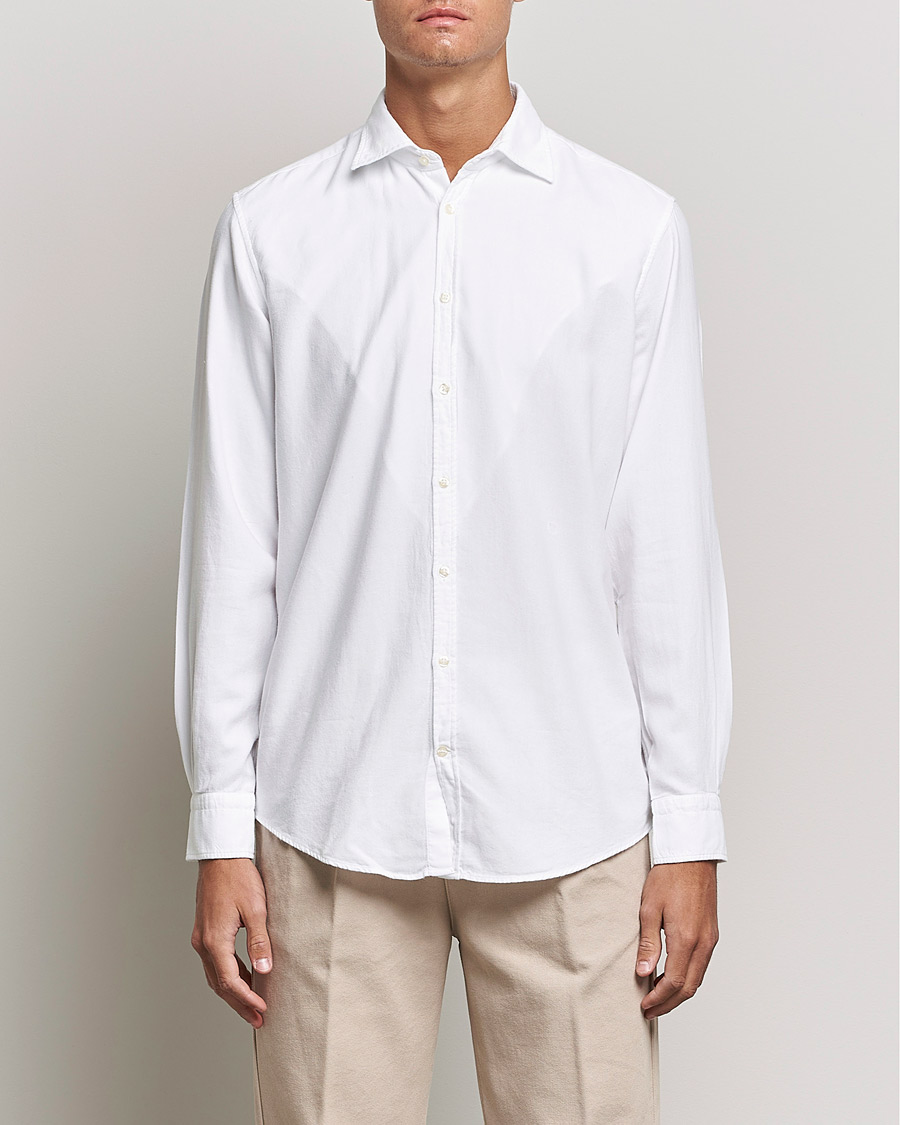 Herren | Hemden | Massimo Alba | Genova Soft Flannel Shirt White