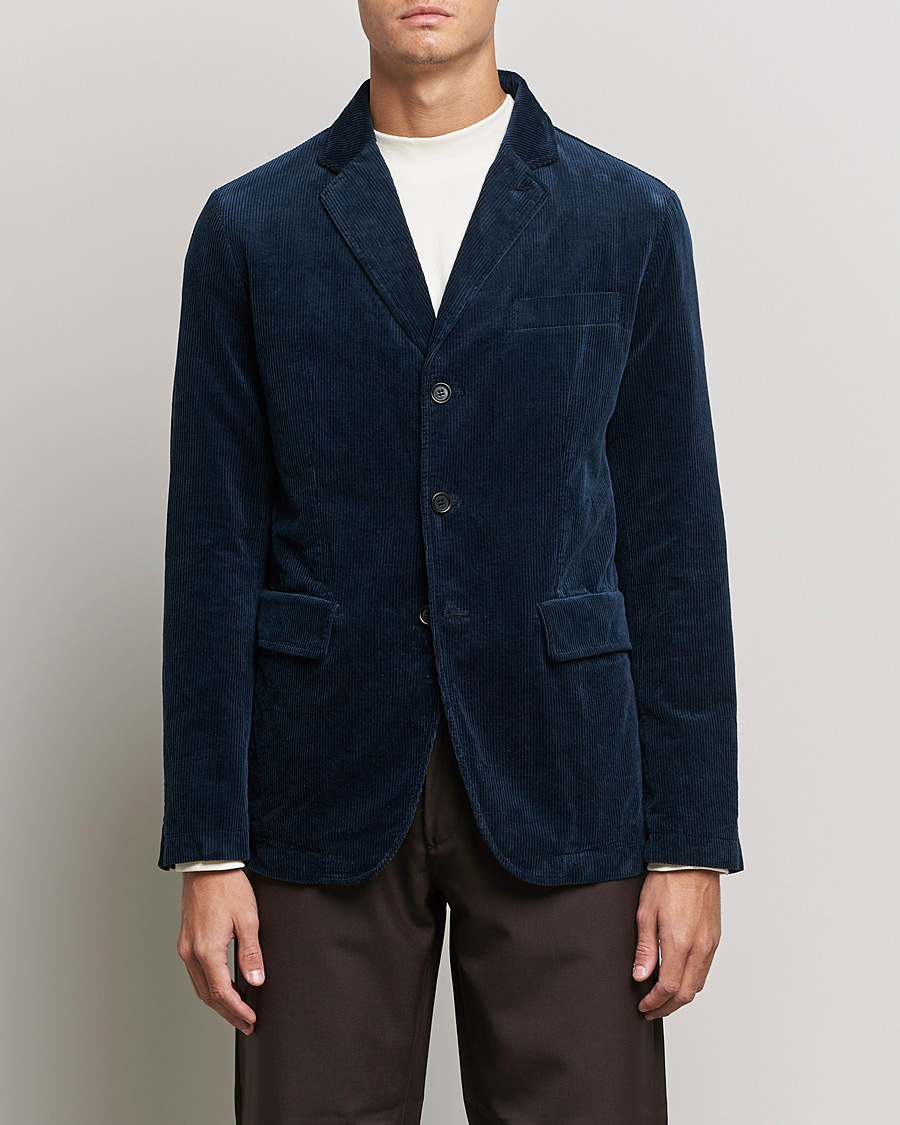 Herren | Sakkos | Aspesi | Corduroy Blazer Navy