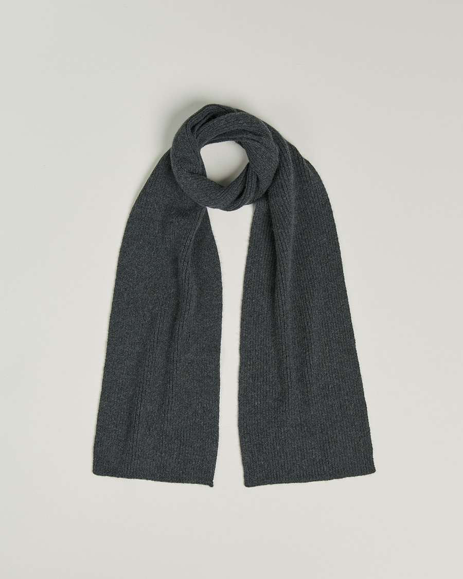 Herren | Le Bonnet Lambswool/Caregora Scarf Graphite | Le Bonnet | Lambswool/Caregora Scarf Graphite