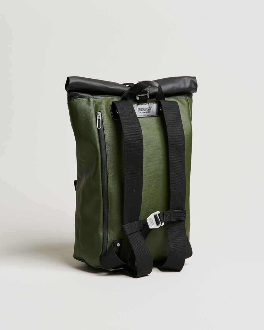 Herren | Brooks England Rivington Cotton Canvas 18L Rolltop Backpack Forest | Brooks England | Rivington Cotton Canvas 18L Rolltop Backpack Forest