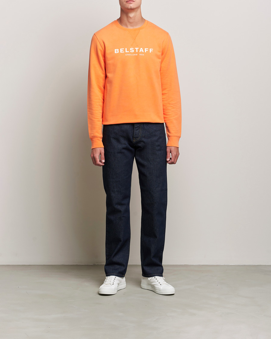 Herren | Pullover | Belstaff | 1924 Crew Neck Logo Sweat Signal Orange