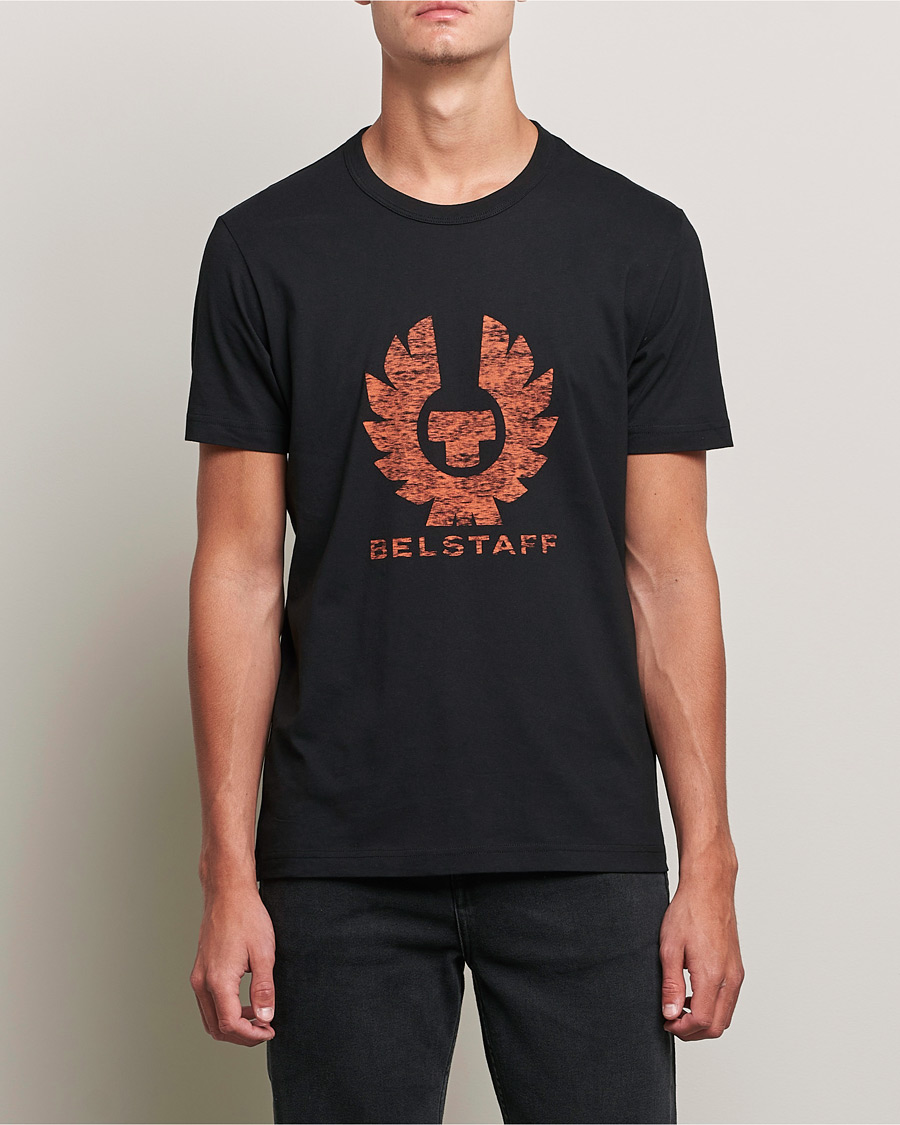 Herren | T-Shirts | Belstaff | Coteland Logo Crew Neck Tee Black/Orange