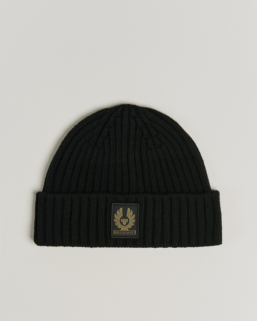 Herren | Belstaff Watch Wool Beanie Black | Belstaff | Watch Wool Beanie Black