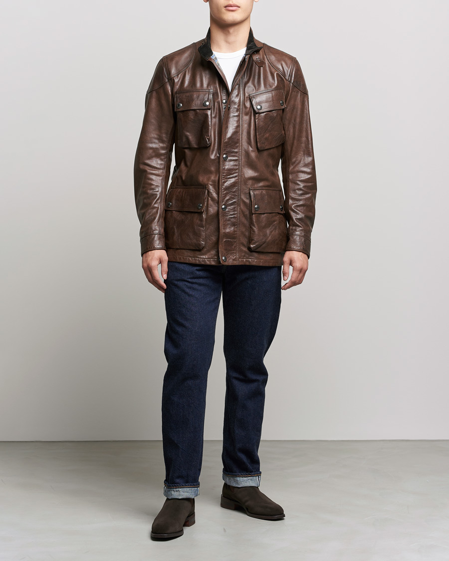 Herren | Jacken | Belstaff | Trialmaster Panther Leather Jacket Saddle Brown
