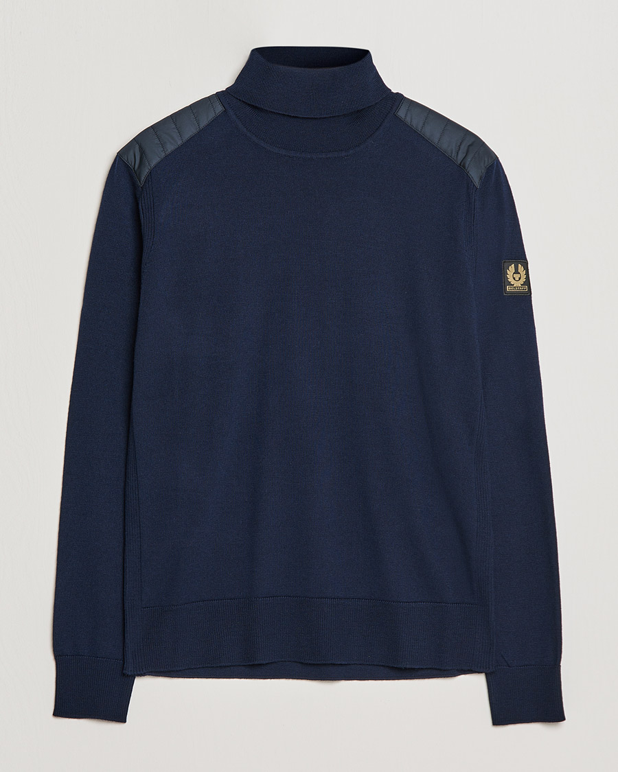 Herren | Pullover | Belstaff | Kingsland Merino Rollneck Washed Navy
