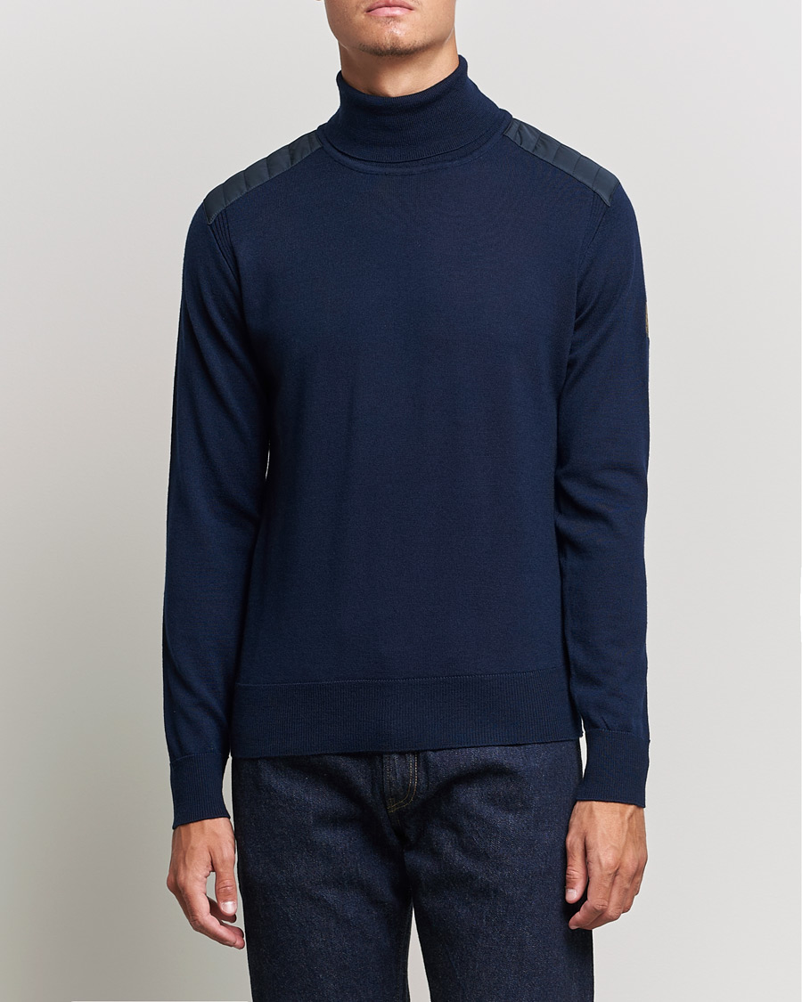 Herren | Pullover | Belstaff | Kingsland Merino Rollneck Washed Navy
