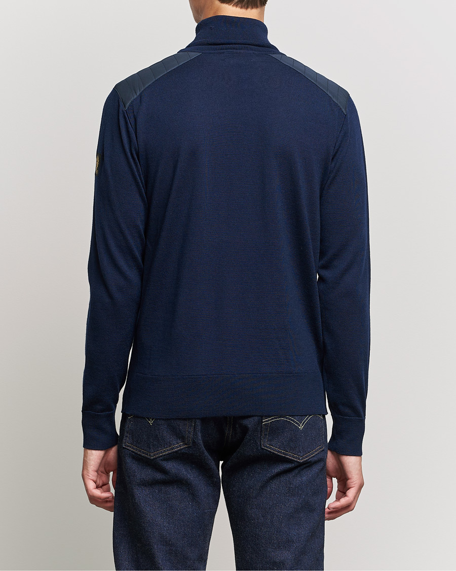 Herren | Pullover | Belstaff | Kingsland Merino Rollneck Washed Navy