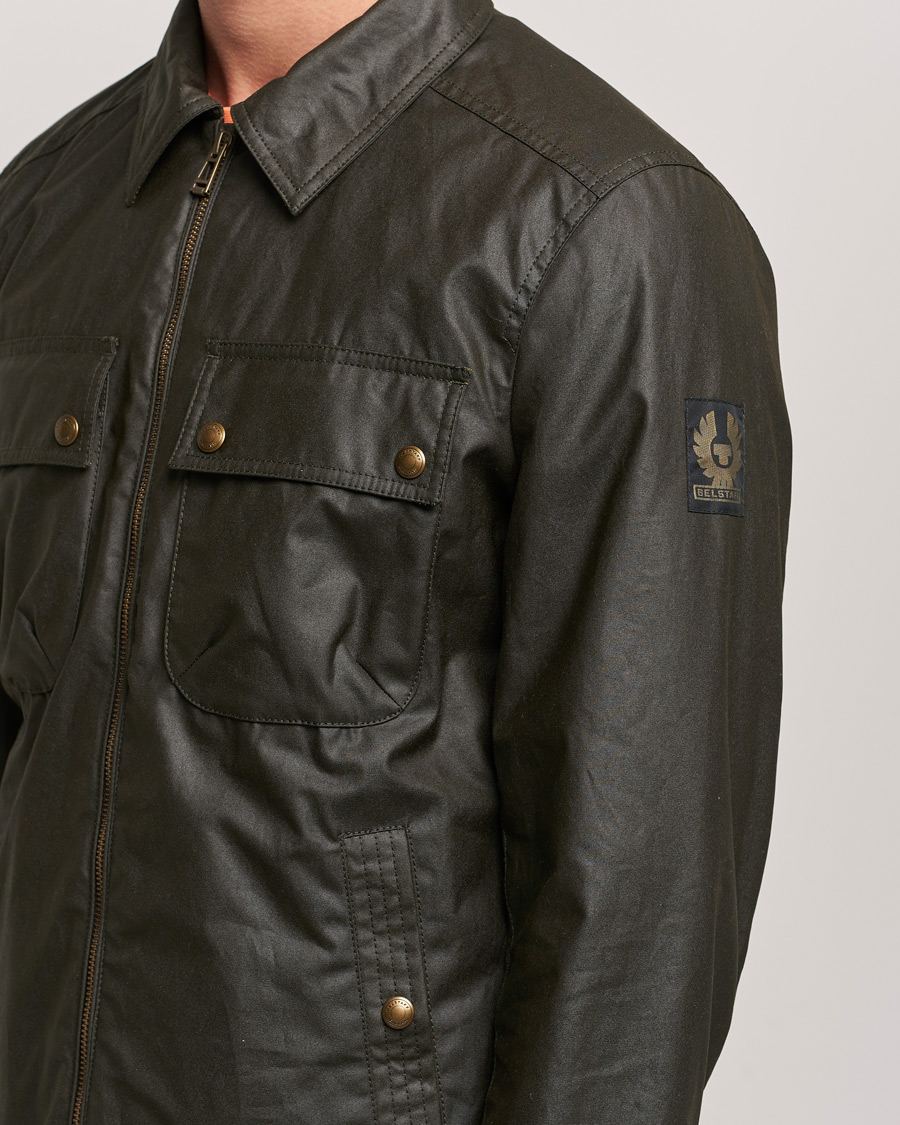 Herren | Jacken | Belstaff | Tour Waxed Shirt Jacket Faded Olive