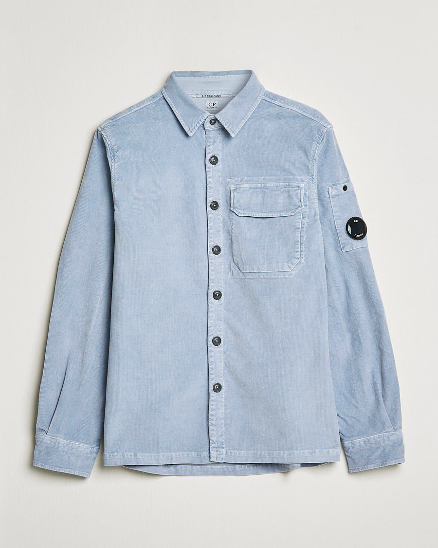Herren | Hemden | C.P. Company | Corduroy Lens Overshirt Light Blue