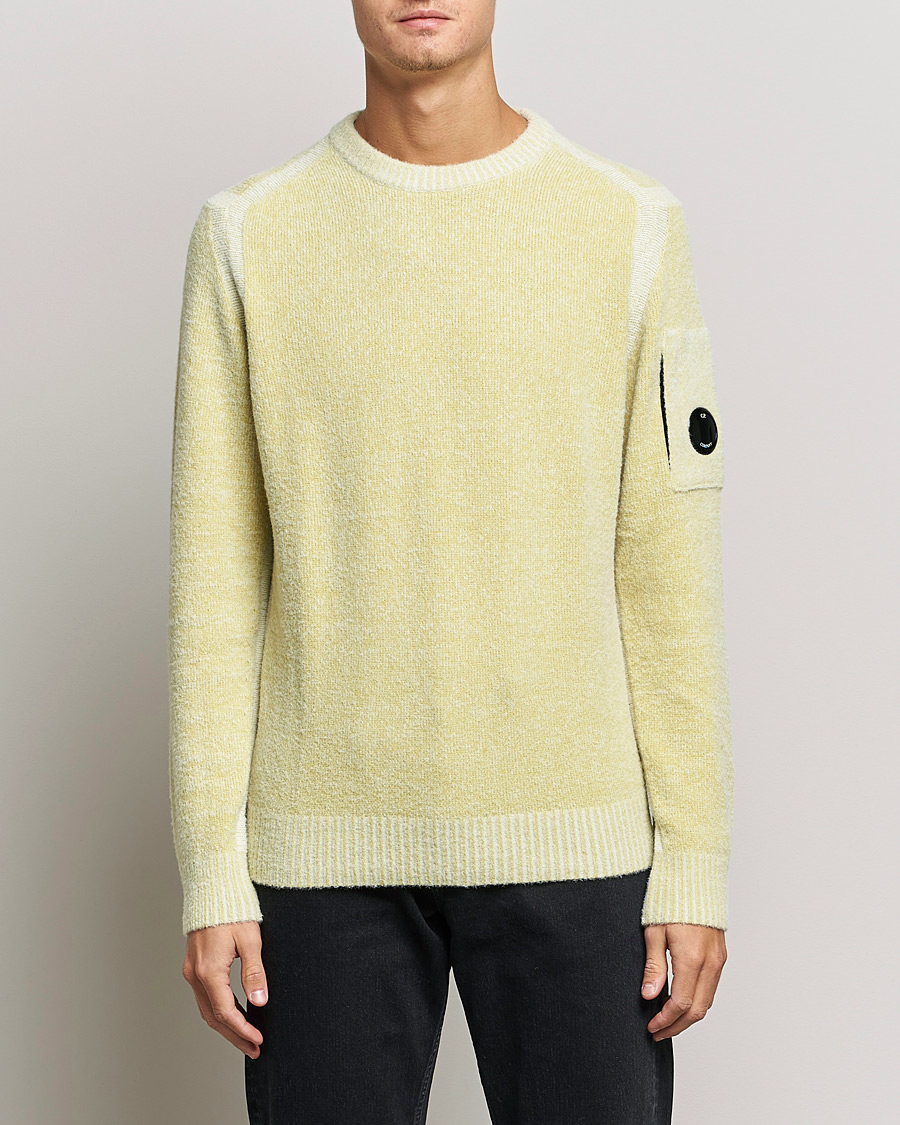 Herren | Pullover | C.P. Company | Fleece Knit Lens Roundneck Yellow