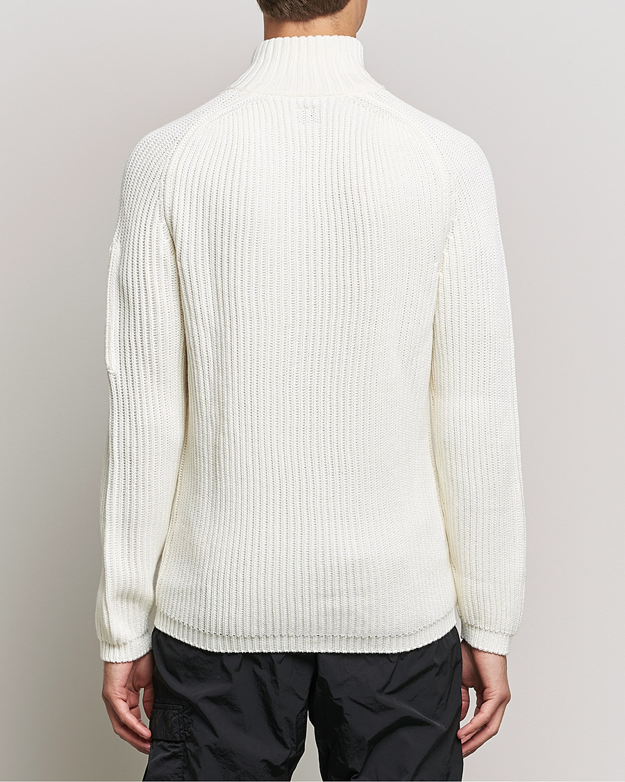 Herren | Pullover | C.P. Company | Merino Wool Full Zip Lens Cardigan White