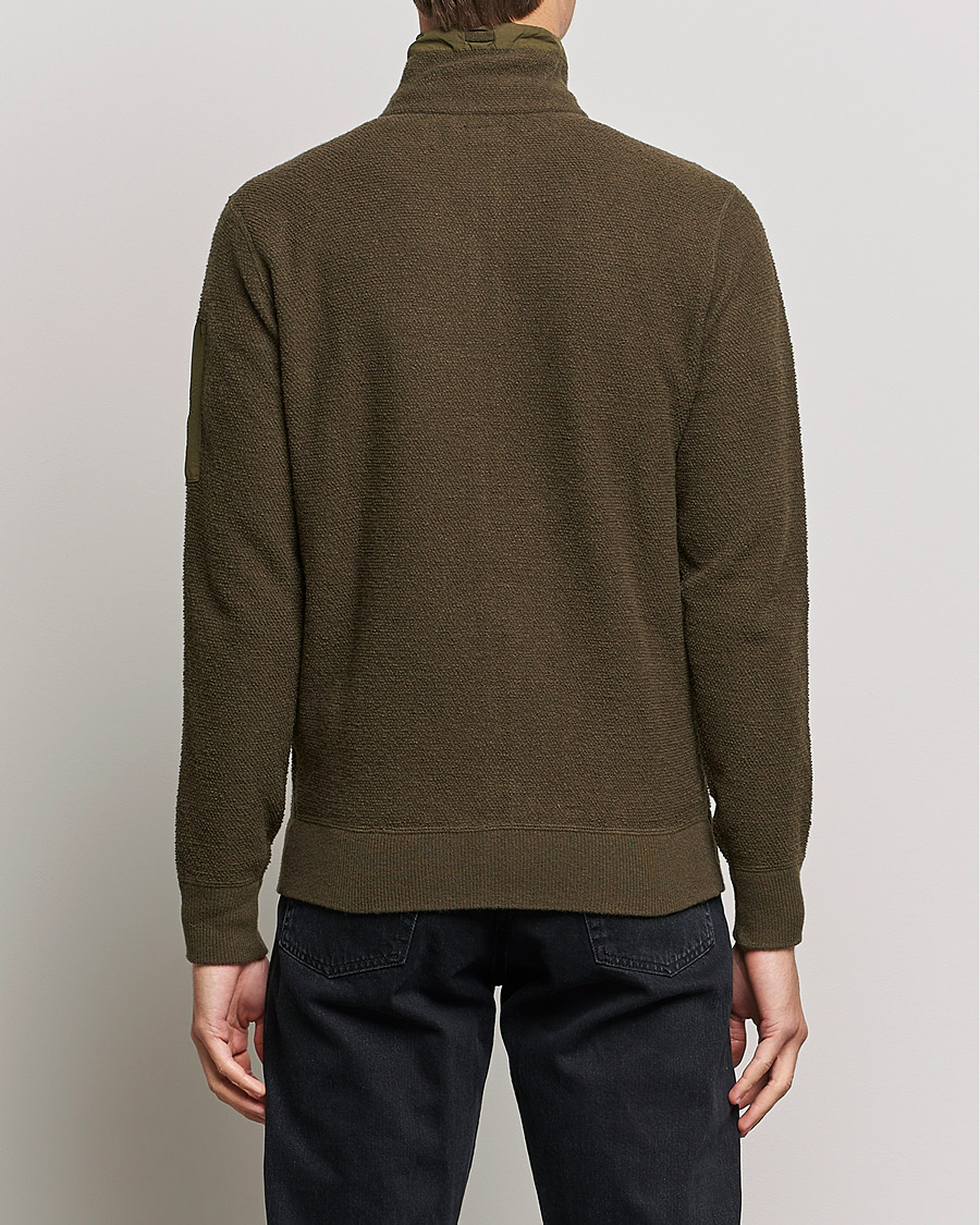 Herren | Pullover | C.P. Company | Lambswool Pocket Full Zip Sweat Green