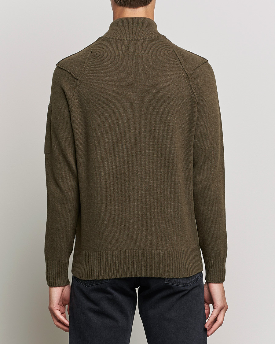 Herren | Pullover | C.P. Company | Lambswool Lens Half Zip Ivy Green
