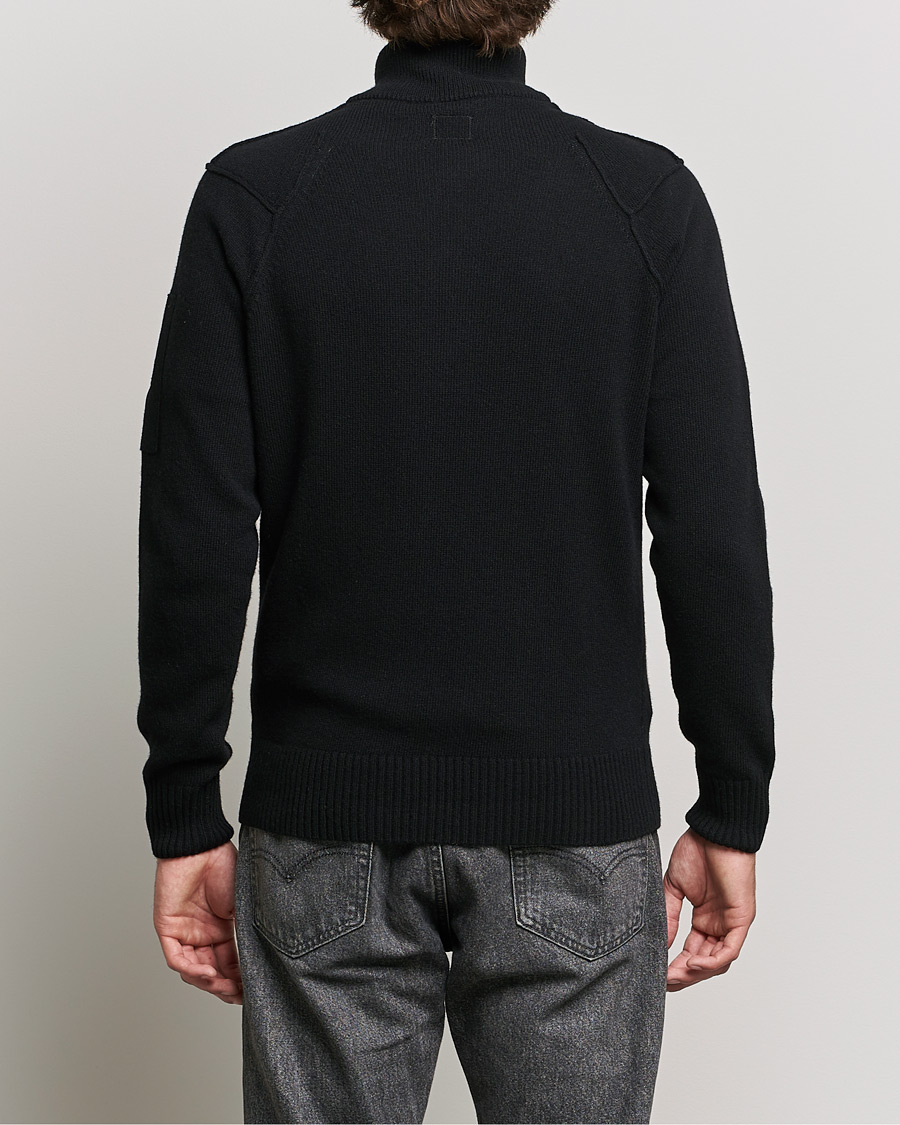 Herren | Pullover | C.P. Company | Lambswool Lens Half Zip Black